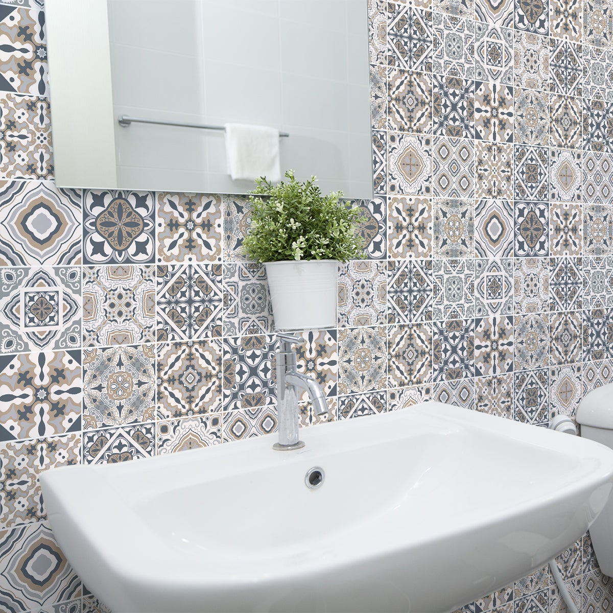 24 adesivi piastrelle di cemento azulejos Giacomo - Sticker adesivo - adesivi murali - 24stickers30x30cm - 5