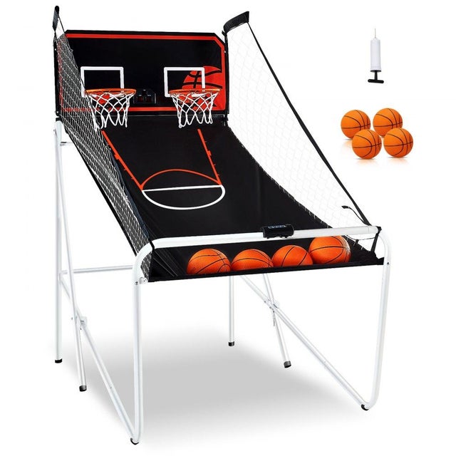 Jogo de Basquetebol Dobrável para 2 Jogadores com Tabela Eletrónica e Efeitos Sonoros TEKMAQUINAS