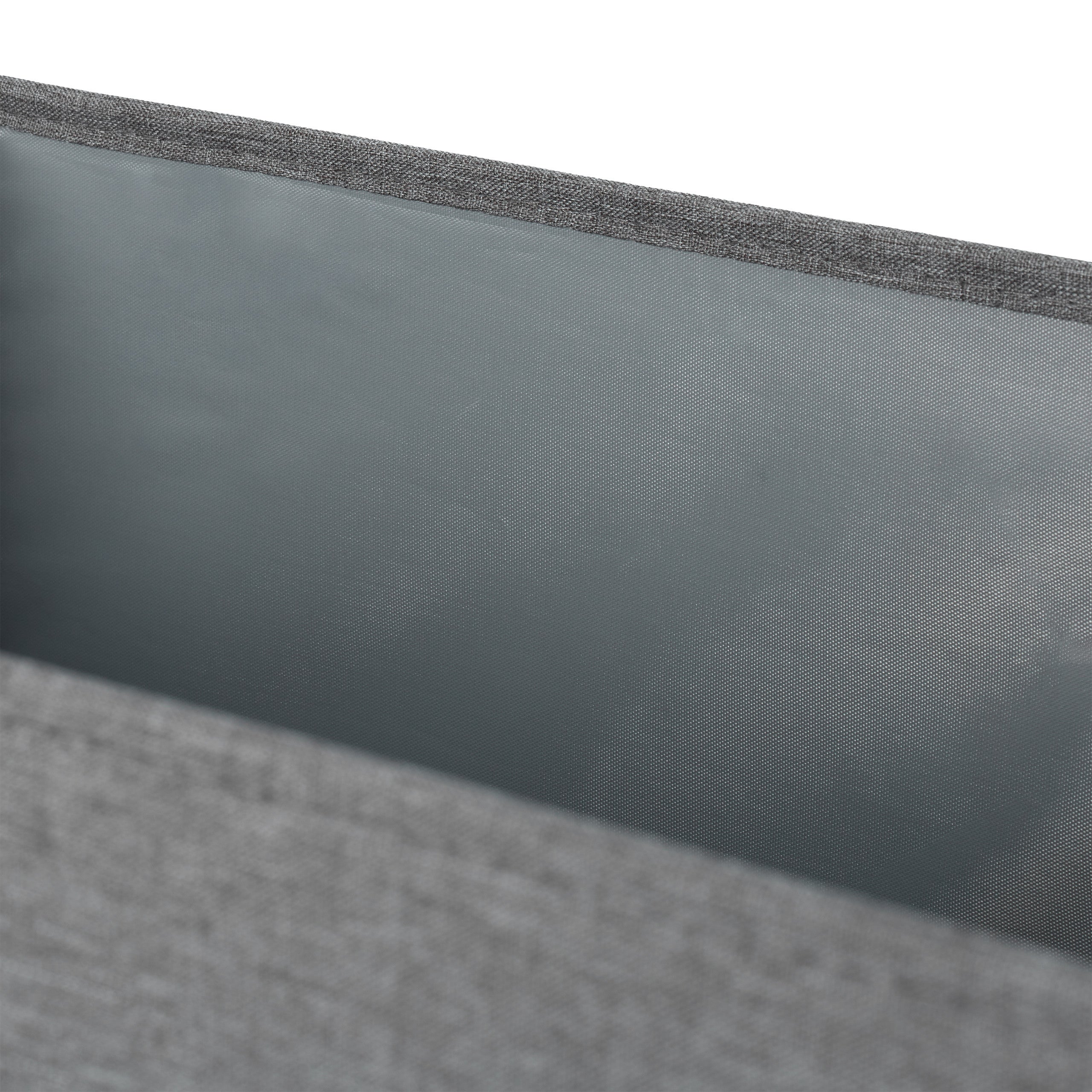 Panier à linge jeu de 2, pliable , corbeille à linge, couvercle, coffre lessive 61L, 50,5 x 45 x 30,5 cm;gris, Relaxdays - 8