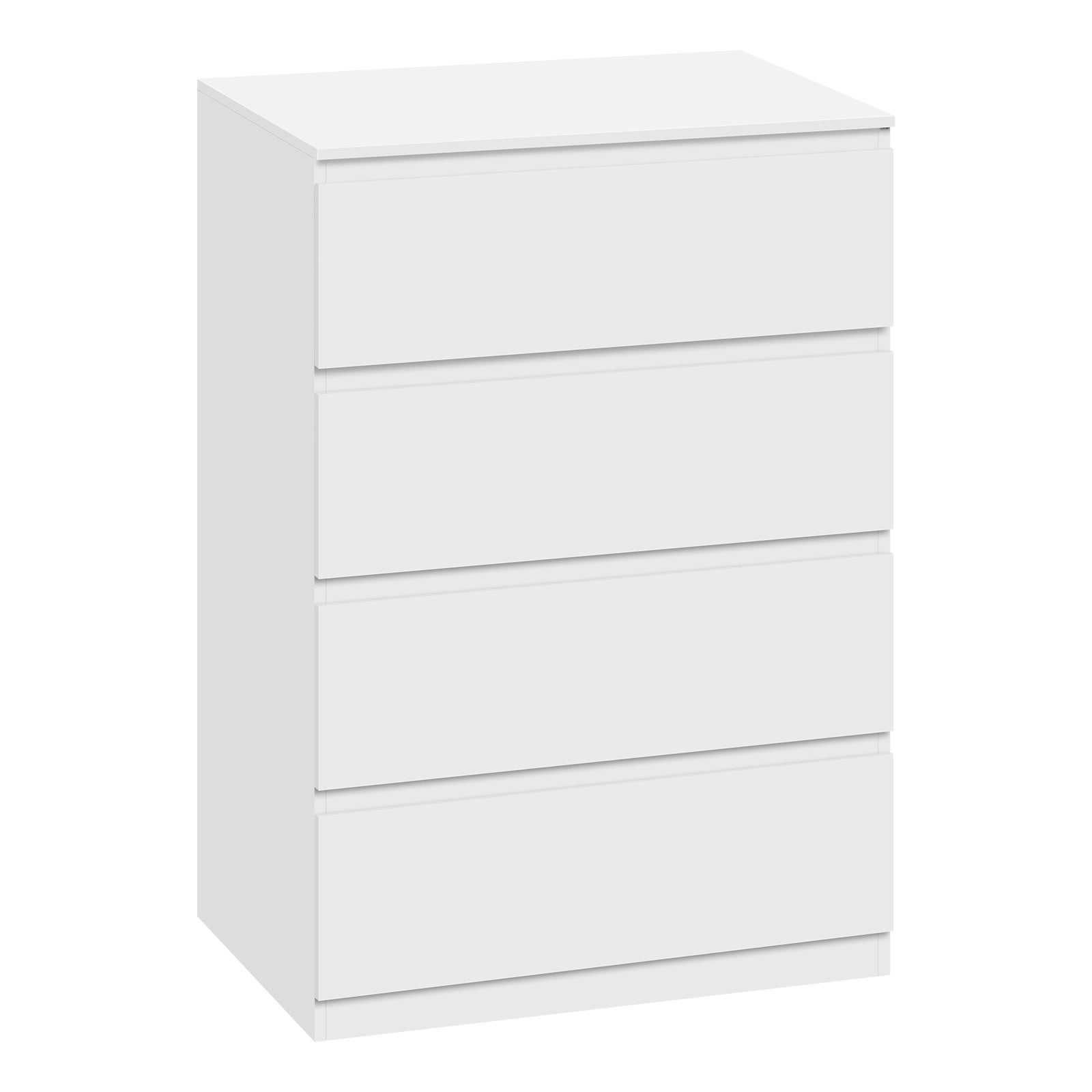 WOLTU Commode avec 4 Tiroirs, Meuble de Rangement, en Bois d'Ingénierie, 60x40x90cm, Blanc - 5