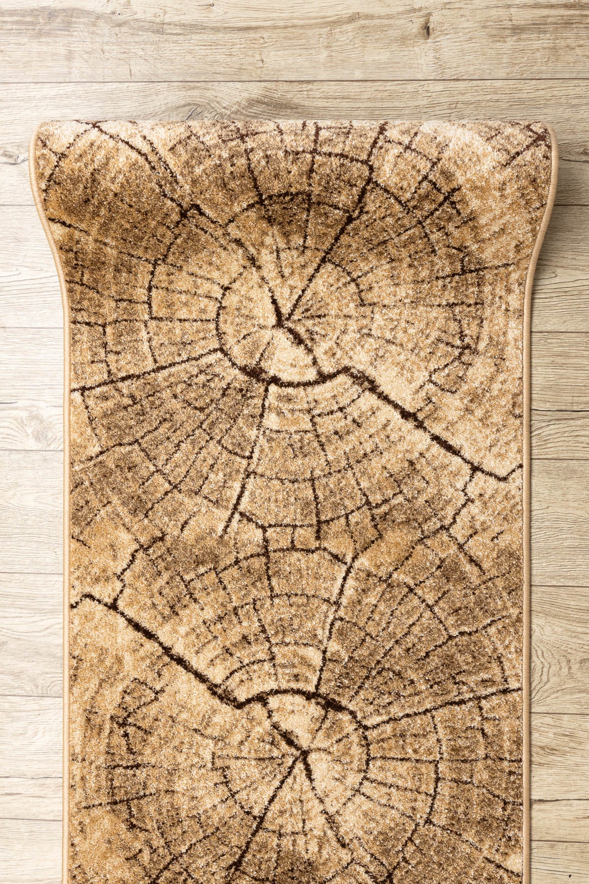 Tapis de couloir KARMEL Tronko Arbre Bois noix 120 cm 120x650 cm - 5