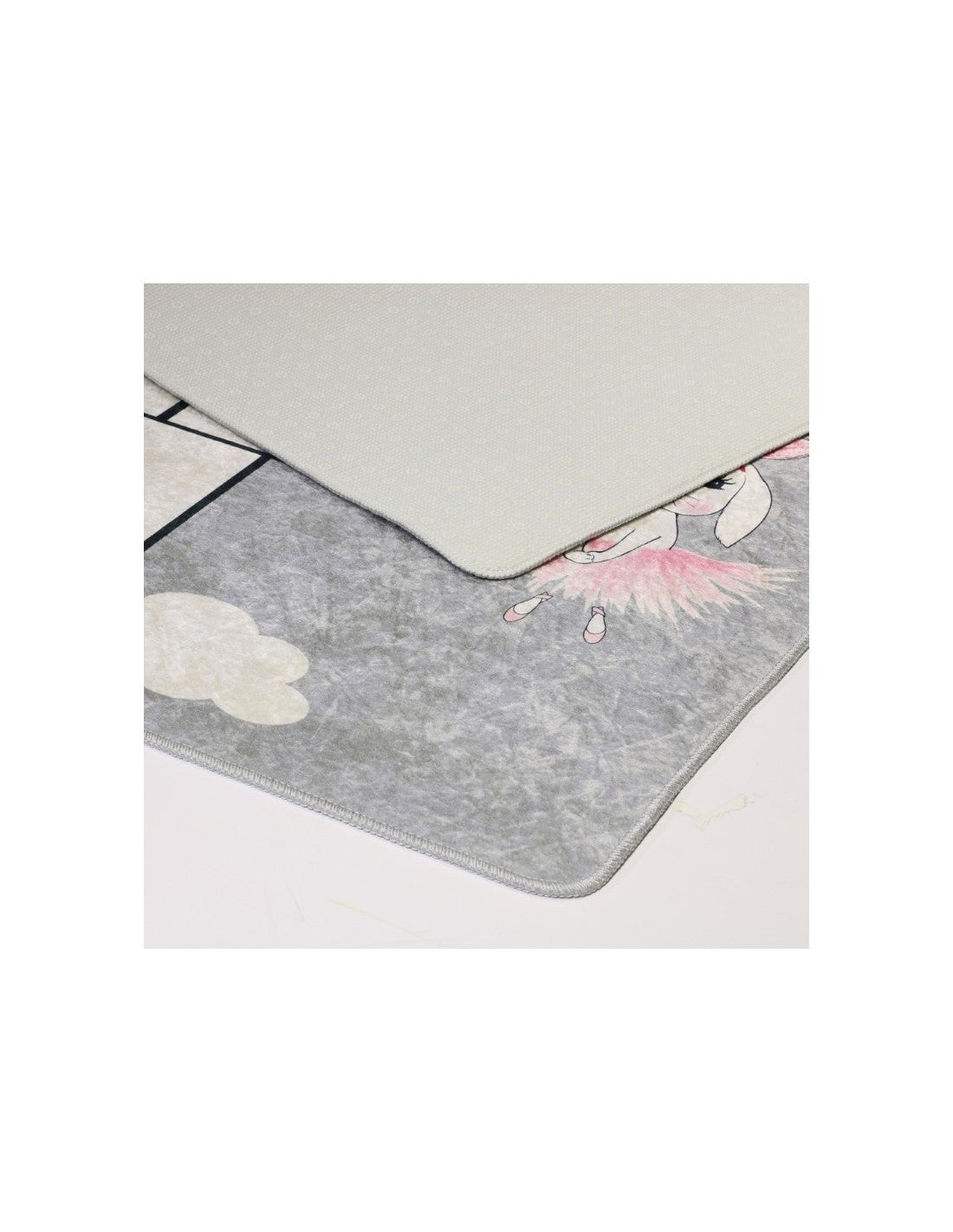 Tapis Enfant MARELLE PRINCESSE Rose Gris - 80x150cm - 3