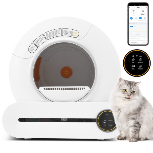 Caixa Areia Gato Automática 65L – ABS+PC – Limpeza Inteligente, Sensor Infravermelho, App, Proteção – ComfortXL Outdoor Living