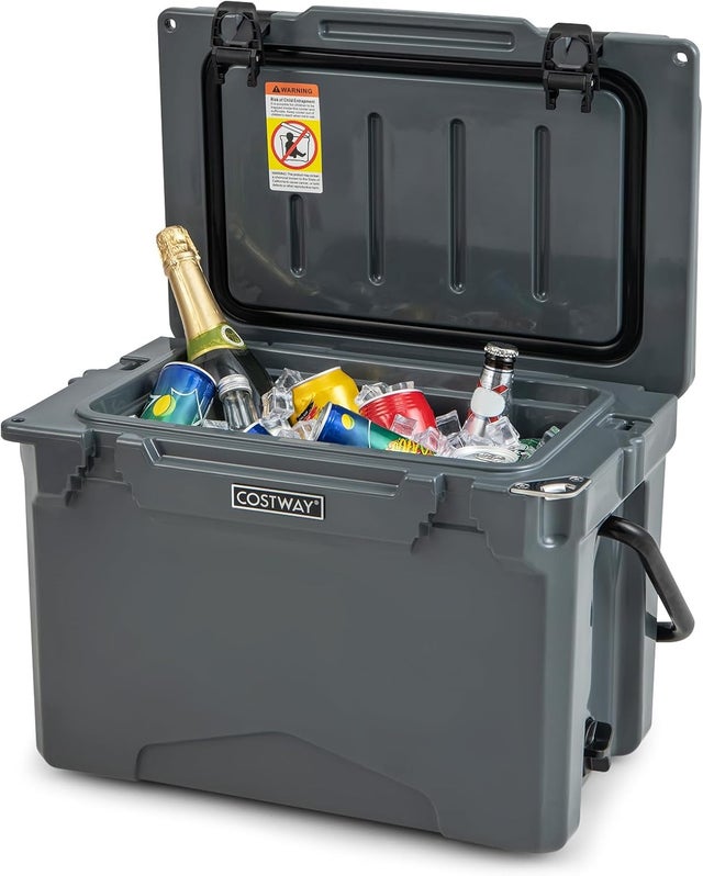 Borsa frigo rigida isolata da 23 litri con guarnizione a tenuta stagna, borsa frigo portatile isolata per campeggio, picnic, barbecue, mantenimento de