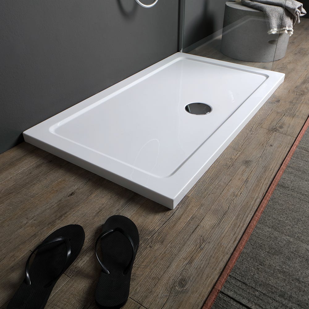 Receveur de douche 70x90 acrylique et abs blanc | Alba - 3