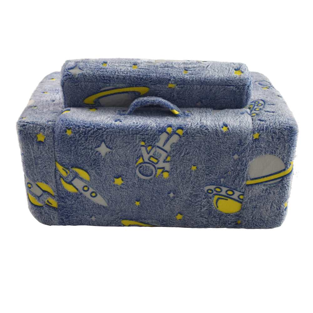 Chaise pliante pour enfant en bas âge, canapé-lit pour enfant en peluche douce et lumineuse (pliable),chaise longue confortable pour filles et garçons - 7