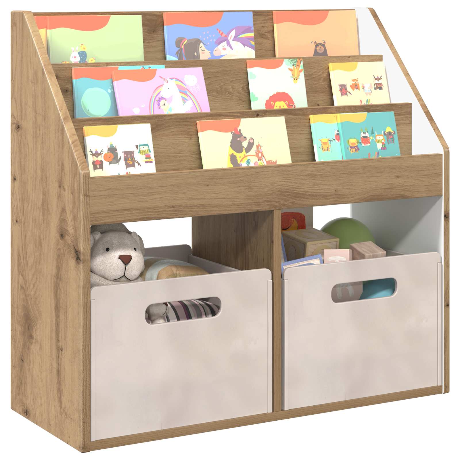 Bibliothèque pour enfants Chêne artisanal 72,5 x 29,5 x 69 cm vidaXL - 4