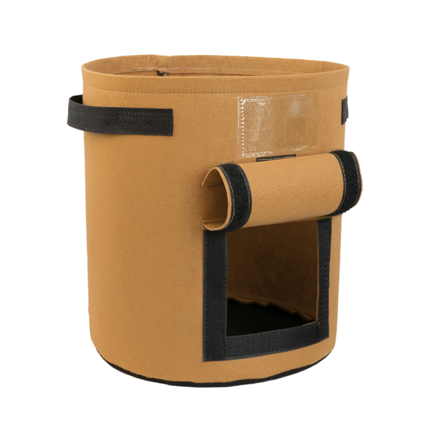 (Duży model Φ35*40 cm【10 galonów】Camel brown) 1 worek do sadzenia z włókniny z odchylaną pokrywą i uchwytem do sadzenia ziemniaków, ponieważ