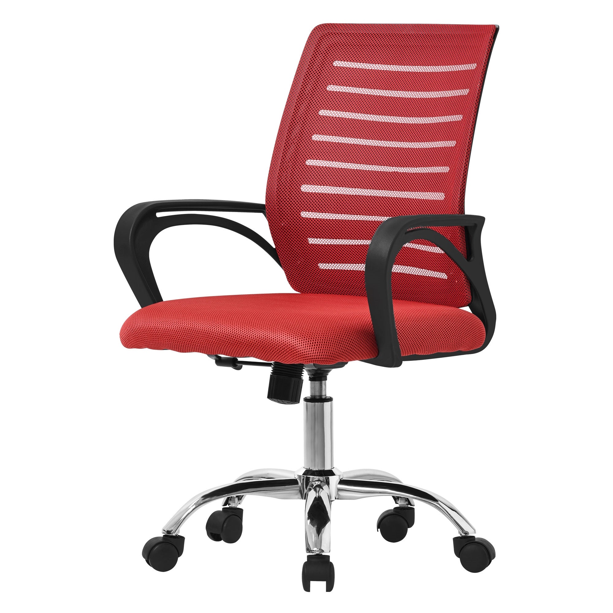 Krzesło biurowe Ergonomiczne krzesło do biurka Krzesło komputerowe Krzesło obrotowe Fotel do gier Czerwony