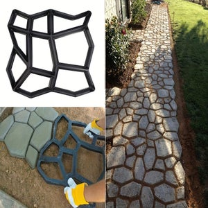 Moule à Tremplin En Béton DIY - ABS, 38x28 Cm, Pour Créer Des Pavés Décoratifs Pour Allée, Jardin, Cour