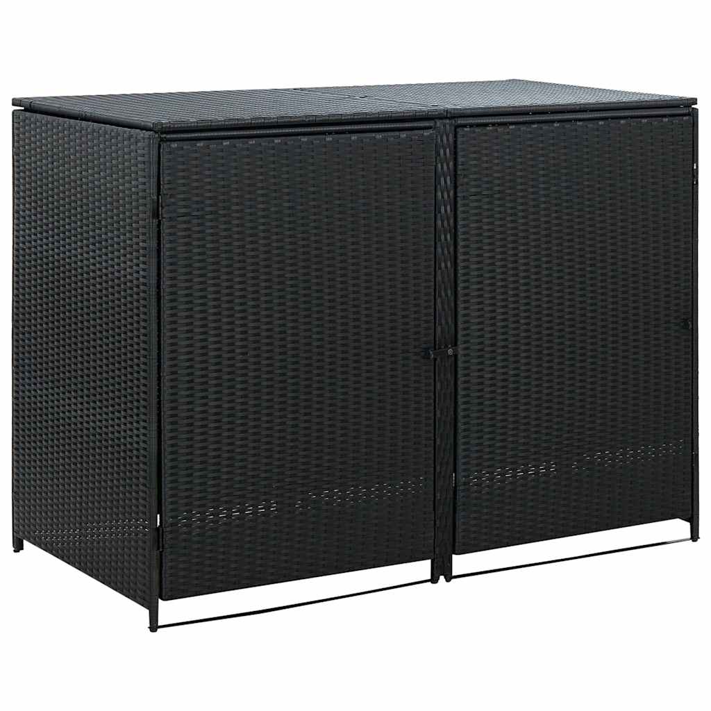 Torana  Cobertizo Doble Contenedor Basura Ratán 148X80x111cm Negro , Leroy Merlin