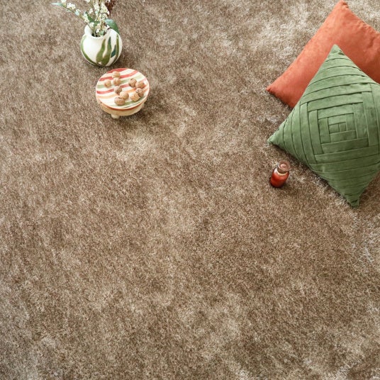 Moquette épaisse - Éclat - Shaggy marron clair - Echantillon 15 x 20 cm - 3