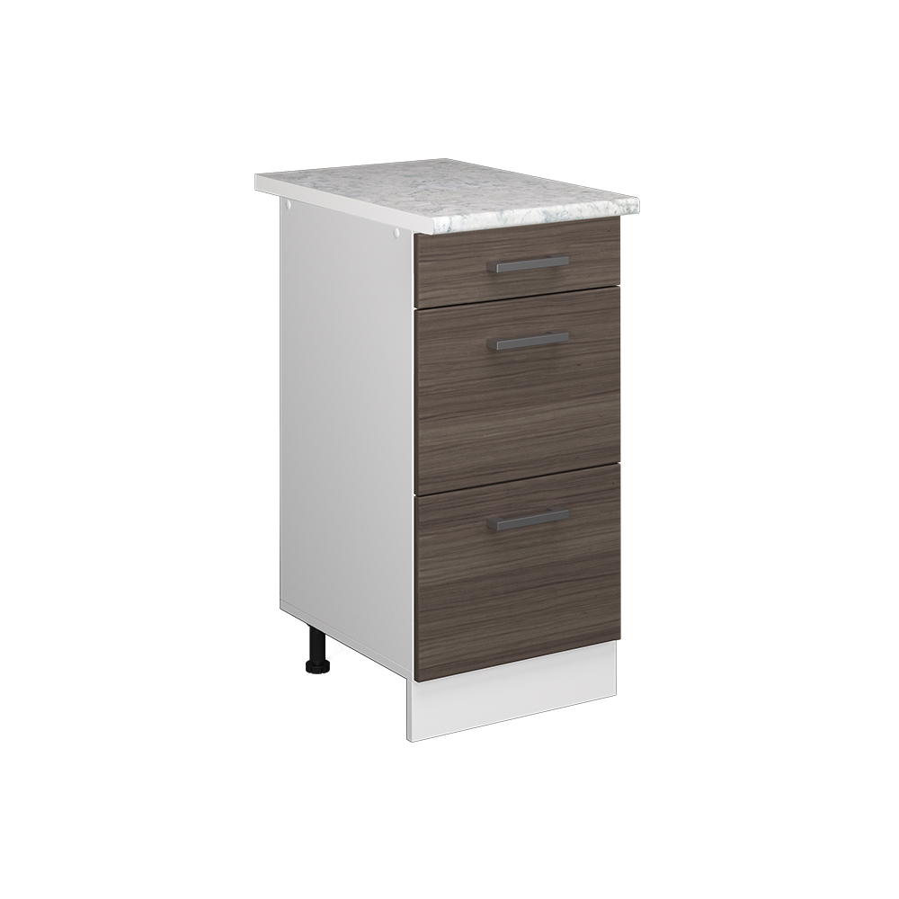 Vicco Szafka dolna do kuchni R-Line, Szlachetna szarość, 40 cm z szufladami BR Marmur