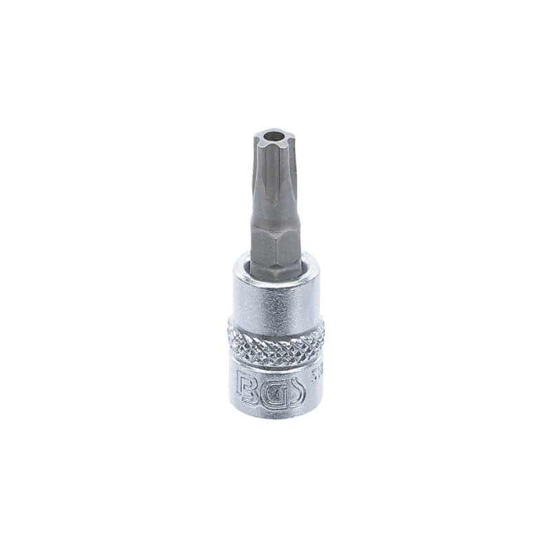 BGS Bit-Nasadka napęd wewnętrzny kwadrat 6,3 mm (1/4") profil TS (do Torx Plus) z otworem TS30 - 5184-TS30