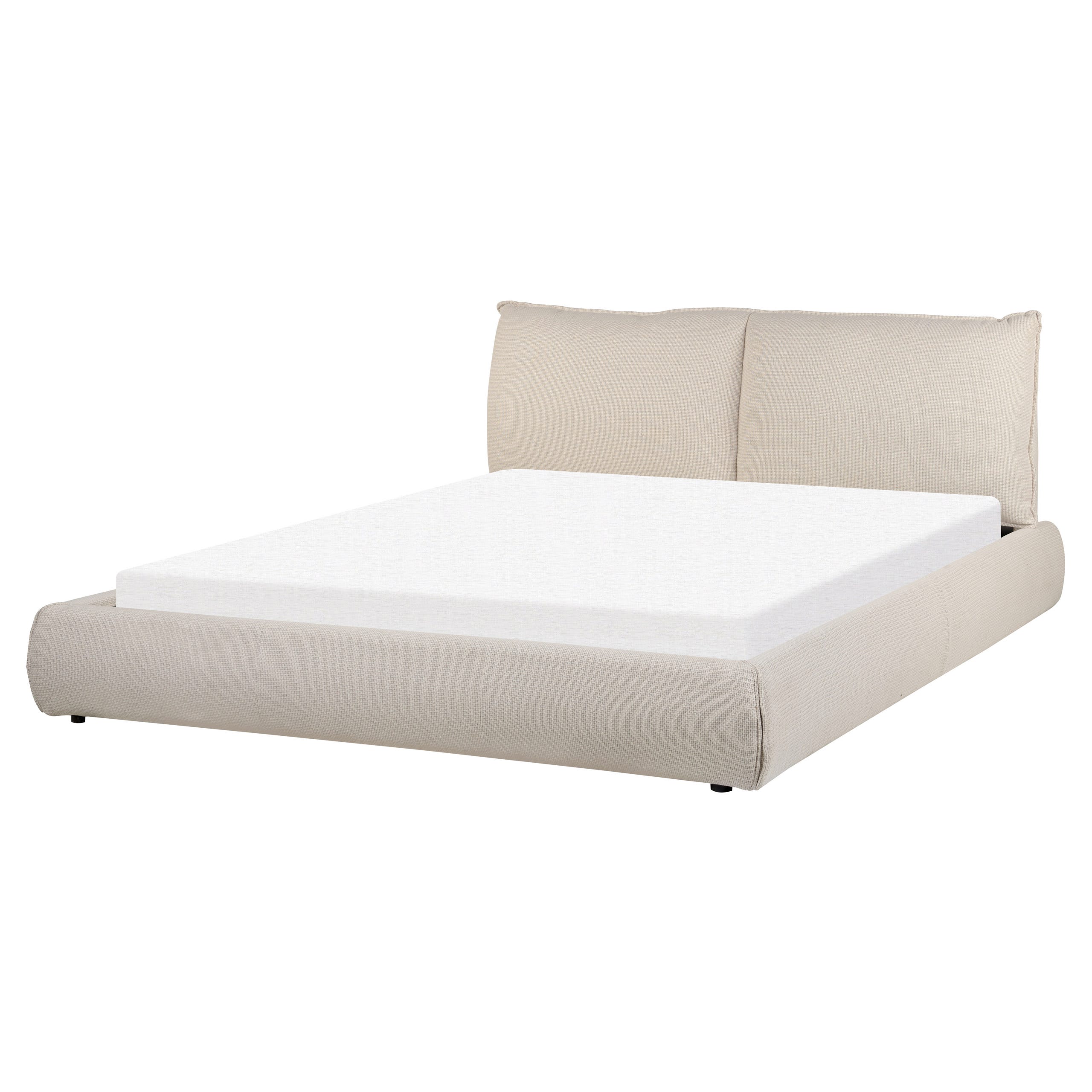 Cache-Sommier Gris Beige 160x200cm Coton Bio - Hauteur 45cm - Btstil Qualité Supérieure