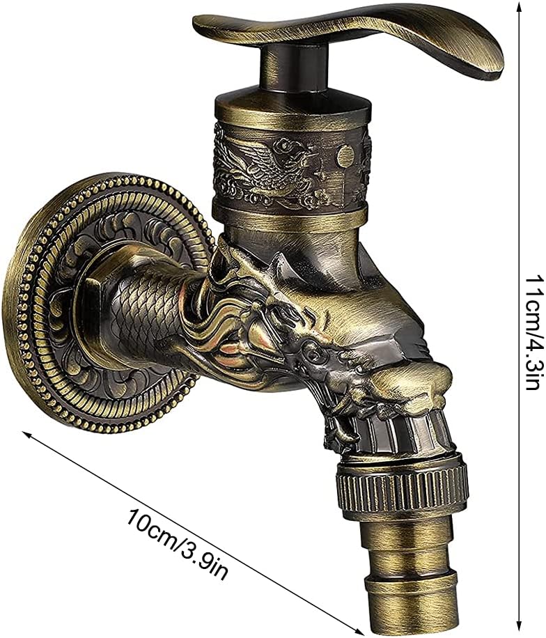 Extensor De Grifo De Latón Vintage | Conexión Para Manguera Jardín Y Fregadero | Estilo Retro Y Duradero