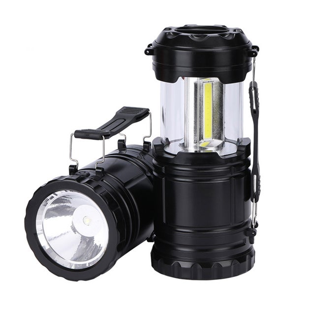 1 pacote LED lanterna de campismo Collapsible 200LM Lanterns Survival Kits para Hurricane emergência luz
