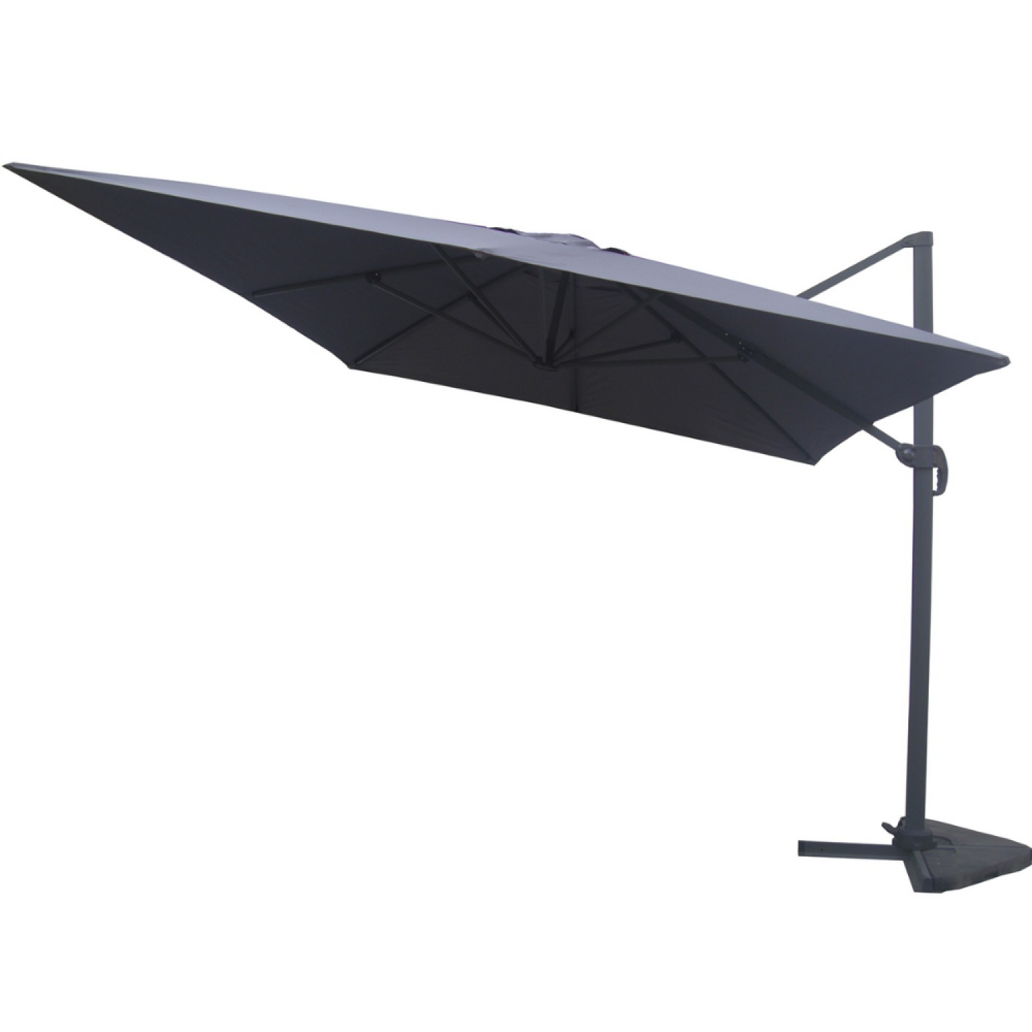 Parasol déporté 3x4m Gris CESARE - 6
