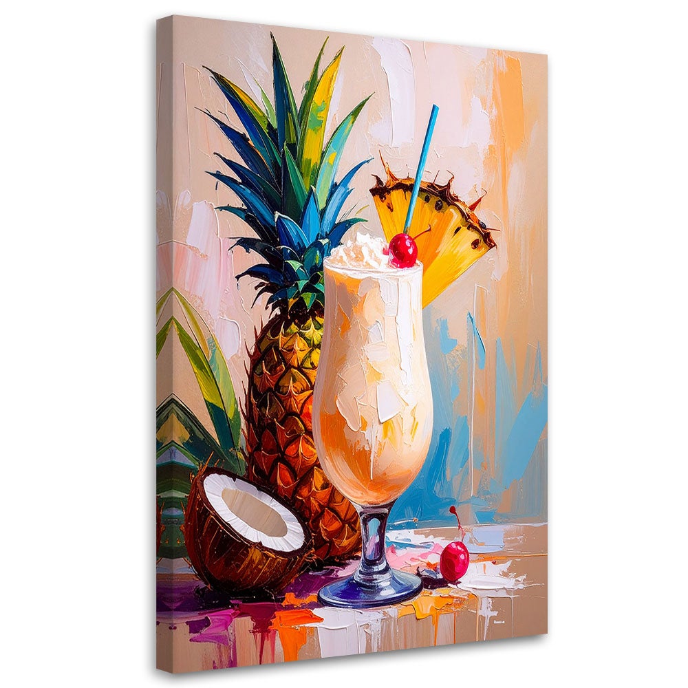 Obraz do kuchni baru jadalni, Pina Colada Coctail Drink 80x120