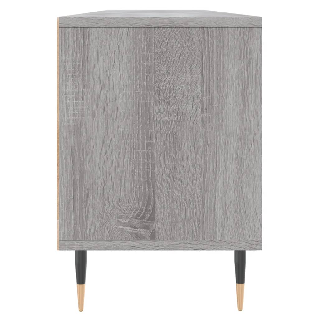 Meuble TV sonoma gris 150x30x44,5 bois d'ingénierie - 7