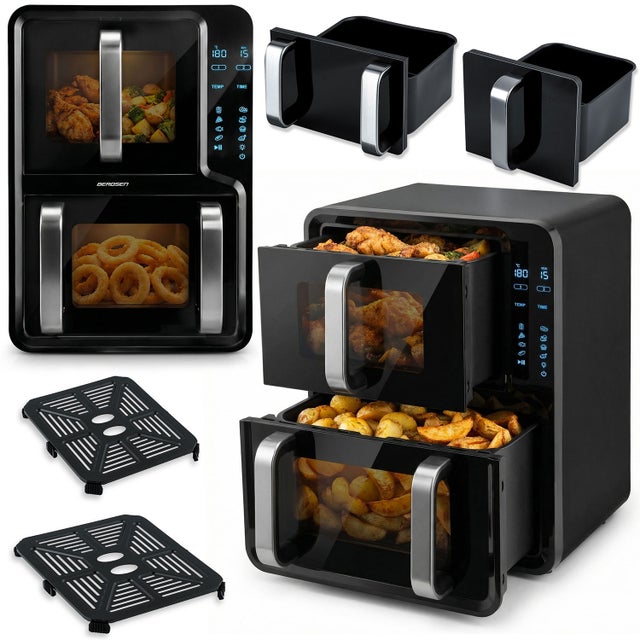Frytkownica beztłuszczowa Berdsen BD-664 dwukomorowa pionowa 12L Air Fryer 2800W