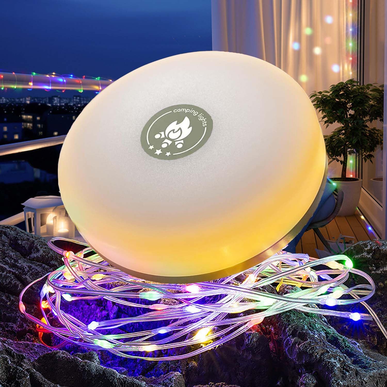Guirlande Lumineuse LED Portable Camping - 10m, USB Rechargeable, étanche