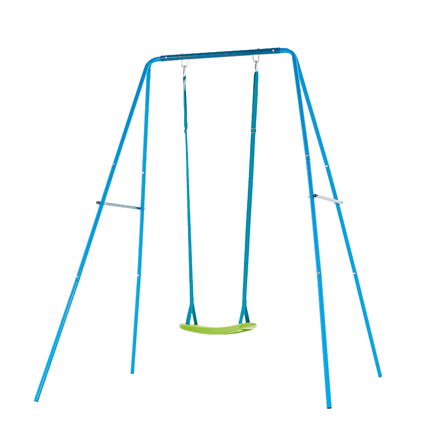 Portique acier évolutif 2 en 1 balançoire - fauteuil bébé - kit d'ancrage h129 à 192 cm - 3