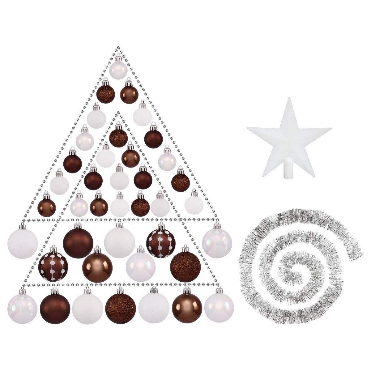 Cimier De Sapin De Noël En Acier Glacé Marron - 30 Cm De Haut, Décoration De Sommet Pour Sapin
