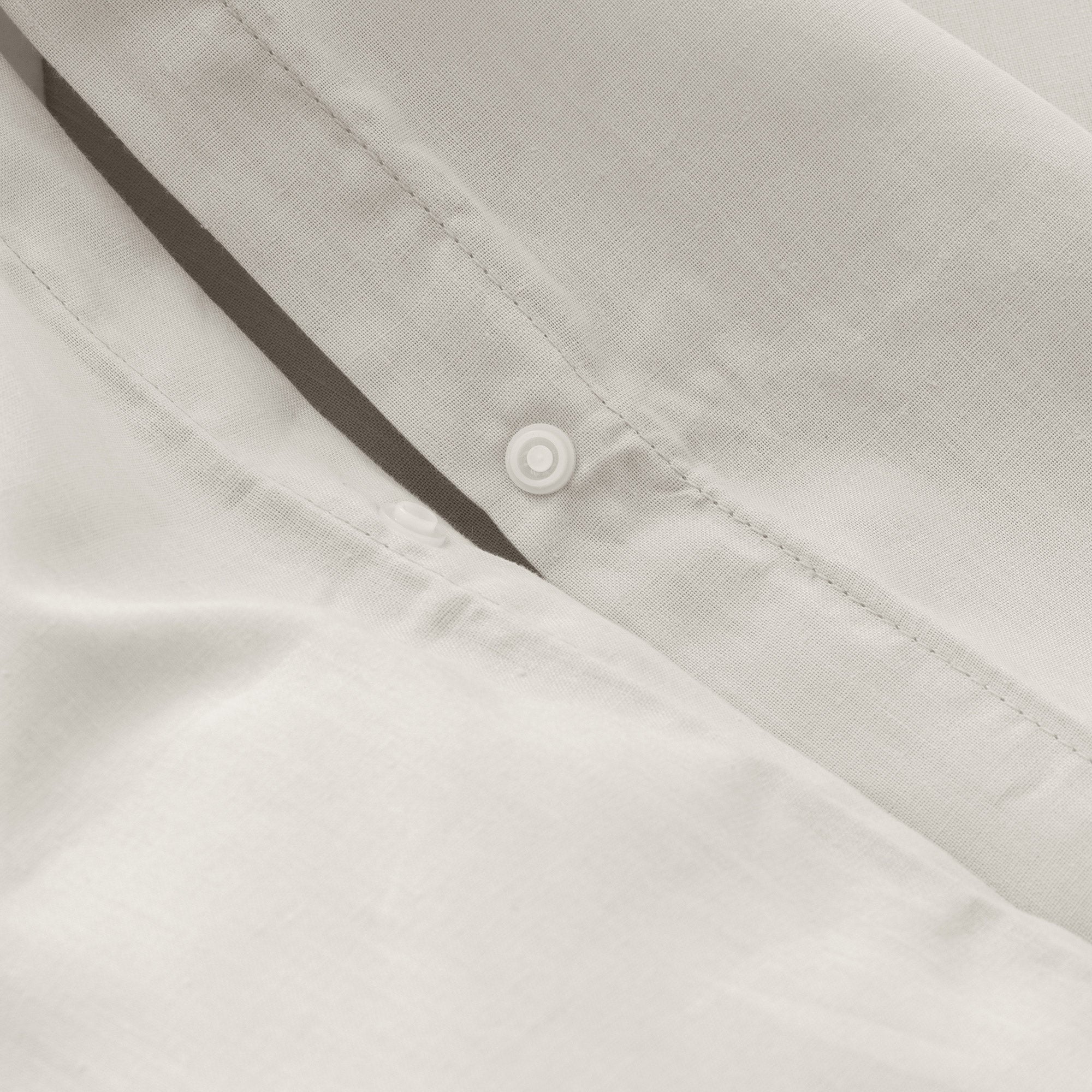 Copripiumino tinta unita 100% cotone + federe 260x240 + 2 (50x90) cm colore Grigio Chiaro - 7