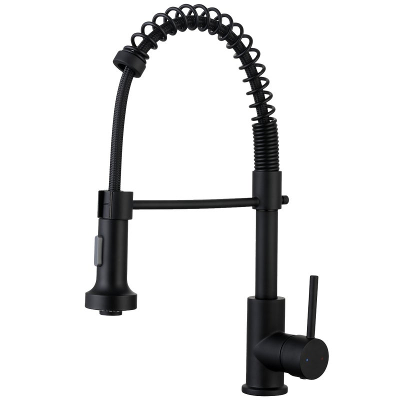 Plimo bateria zlewozmywakowa z ruchomą słuchawką prysznicową, matowa czerń