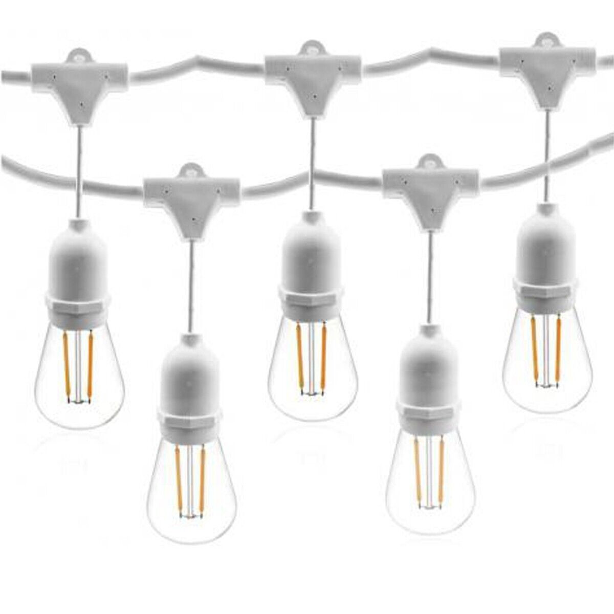 Lot De 10 Douilles E27 Pour Guirlande Lumineuse - Câble Ruban H05RNH2-F, Noir - Neuf