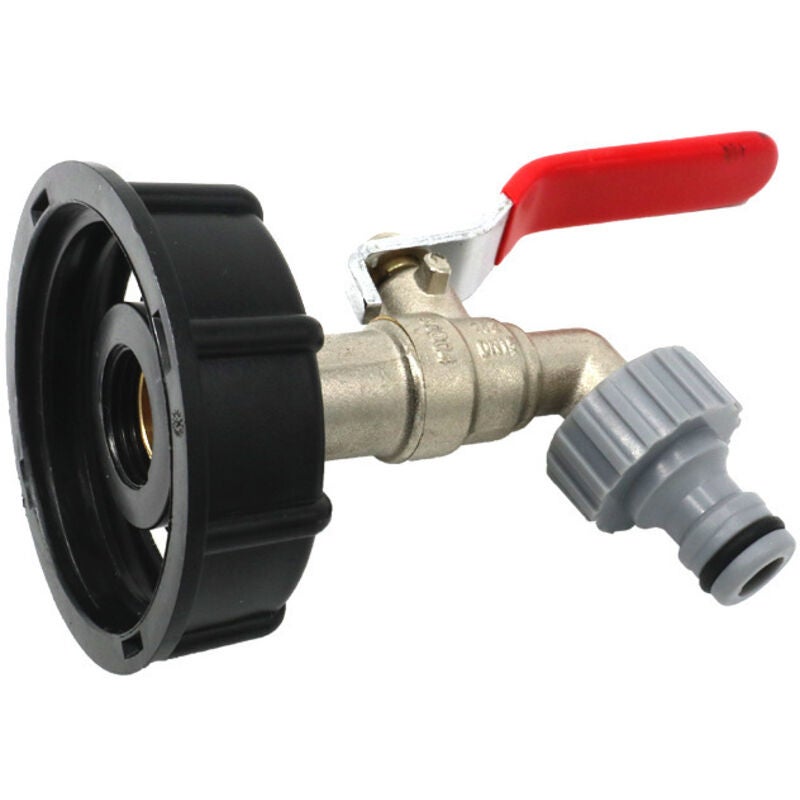 Adaptor rezervor IBC pentru robinet de grădină din alamă cu conector furtun, racord rezervor 1000 litri 12,7 mm