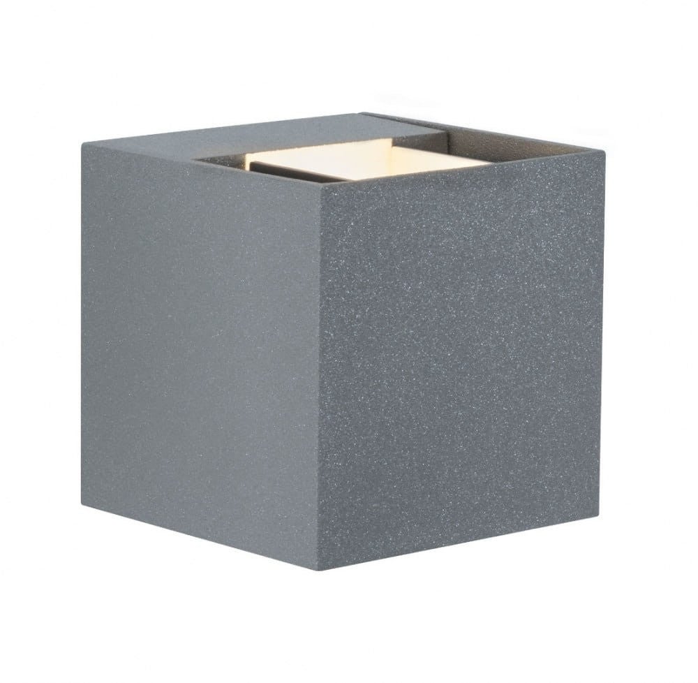 Kinkiet zewnętrzny Cybo LED 3W Ciepła biel 213lm szary wym: 8x8x8 cm IP65 Paulmann