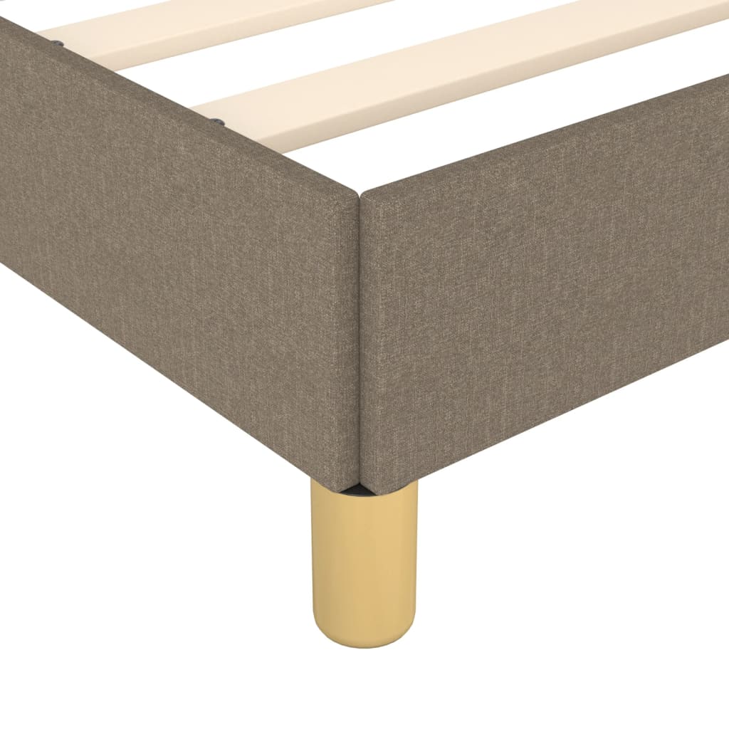 Cadre de lit sans matelas taupe 180 x 200 cm tissu - 9