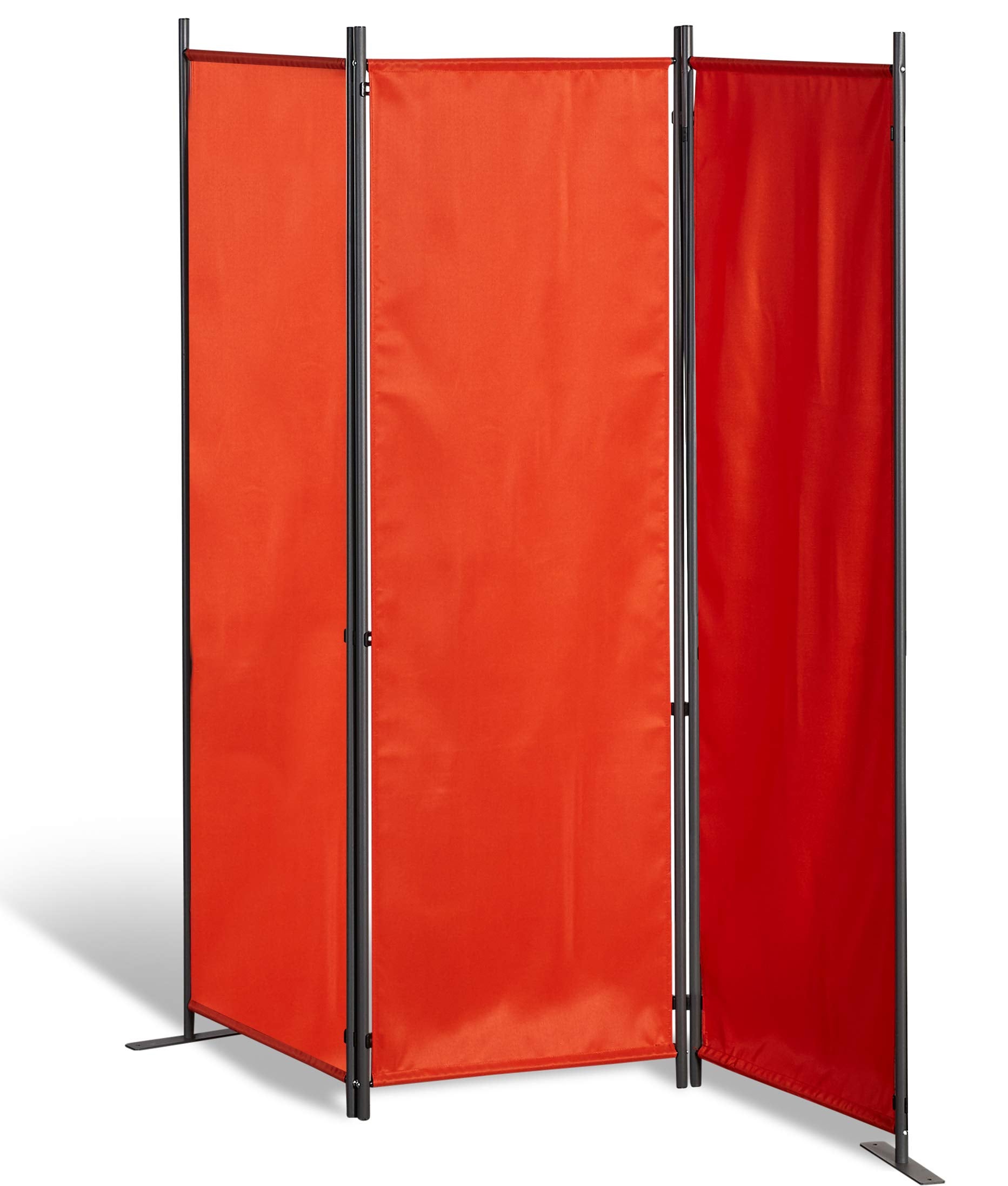 Paravento 3 Pezzi Grasekamp 165x170 Cm - Colore Terra, In Poliestere, Per Interni Ed Esterni, Con Picchetti E Corde