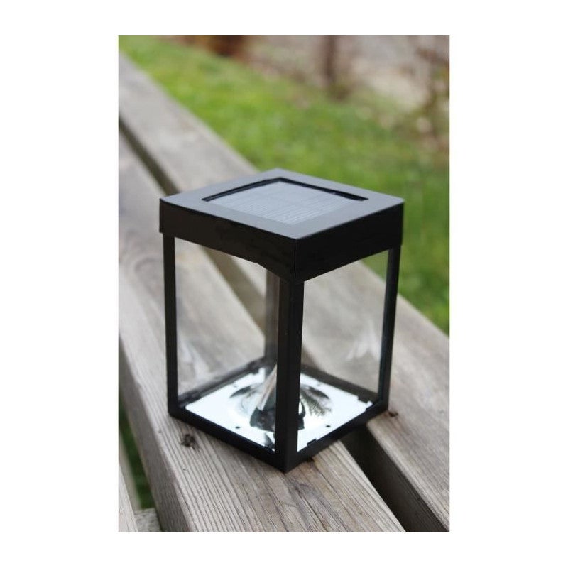 Mini photophore solaire pour table - Parois en verre - Noir - 4