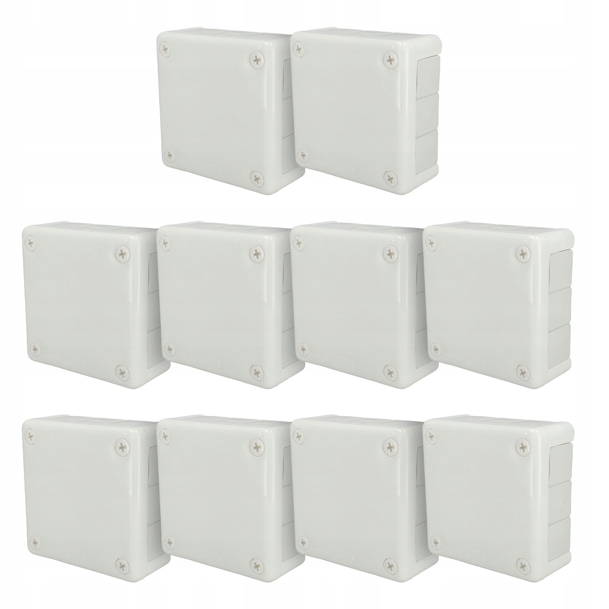 Puszka natynkowa hermetyczna 118x118x46mm 12-wlotowa, z dławikami gumowymi, IP55 zamknięcie "na wkręty", biała EDO 10 szt.