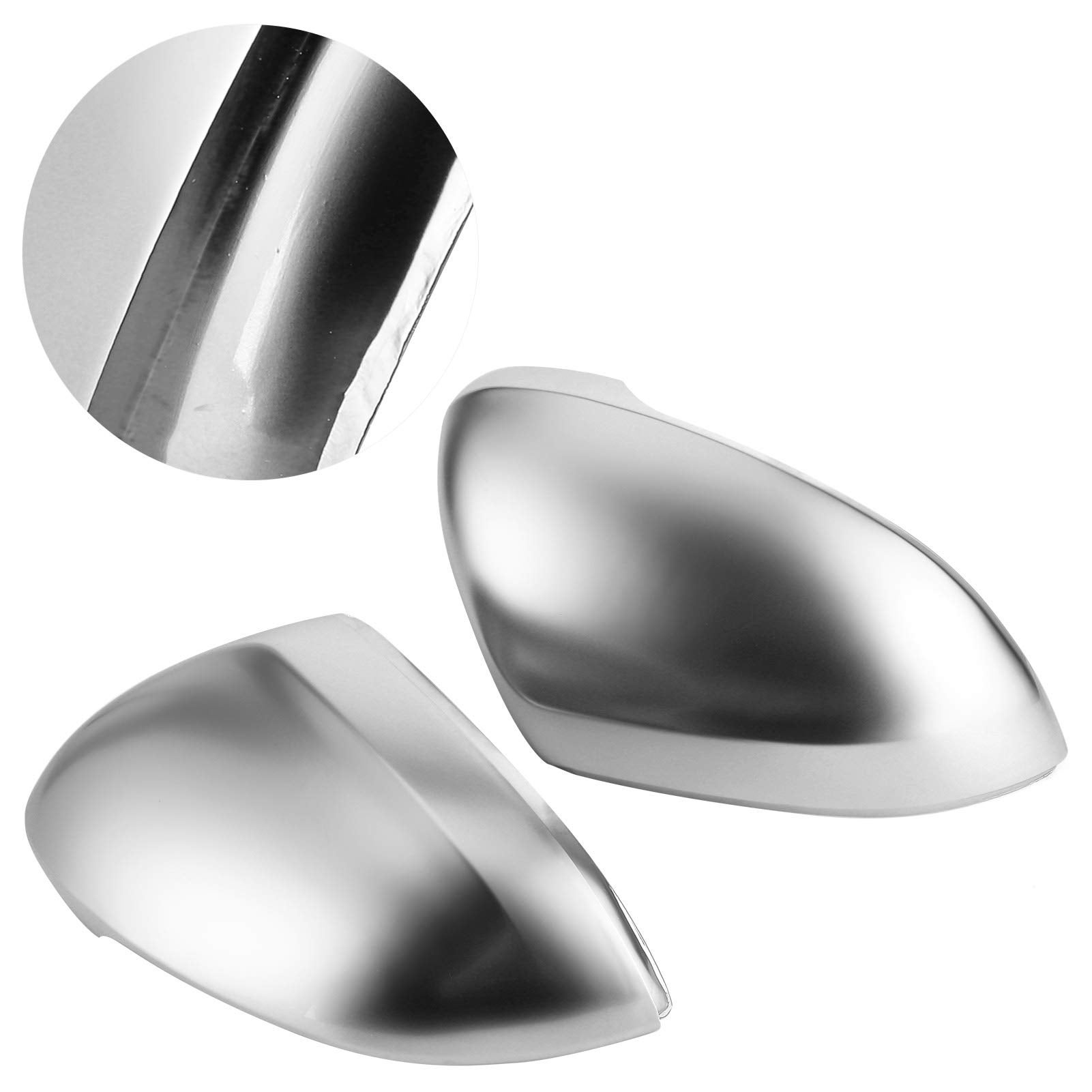 2 pezzi Copri specchietto retrovisore sinistro e destro cromato opaco con piccolo bilanciere adatto per B8 2009-2017 - 7
