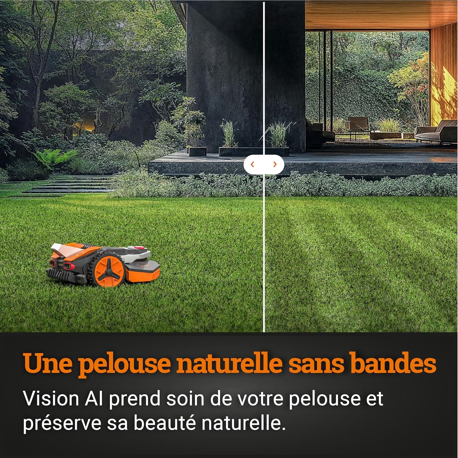 Robot Tondeuse sans Fil périphérique 250 m² Surf.Max 350 m², Installation en 30 Min, Caméra 4K + IA Adaptative, évite Tous Les Obstacles, Multizone - 5