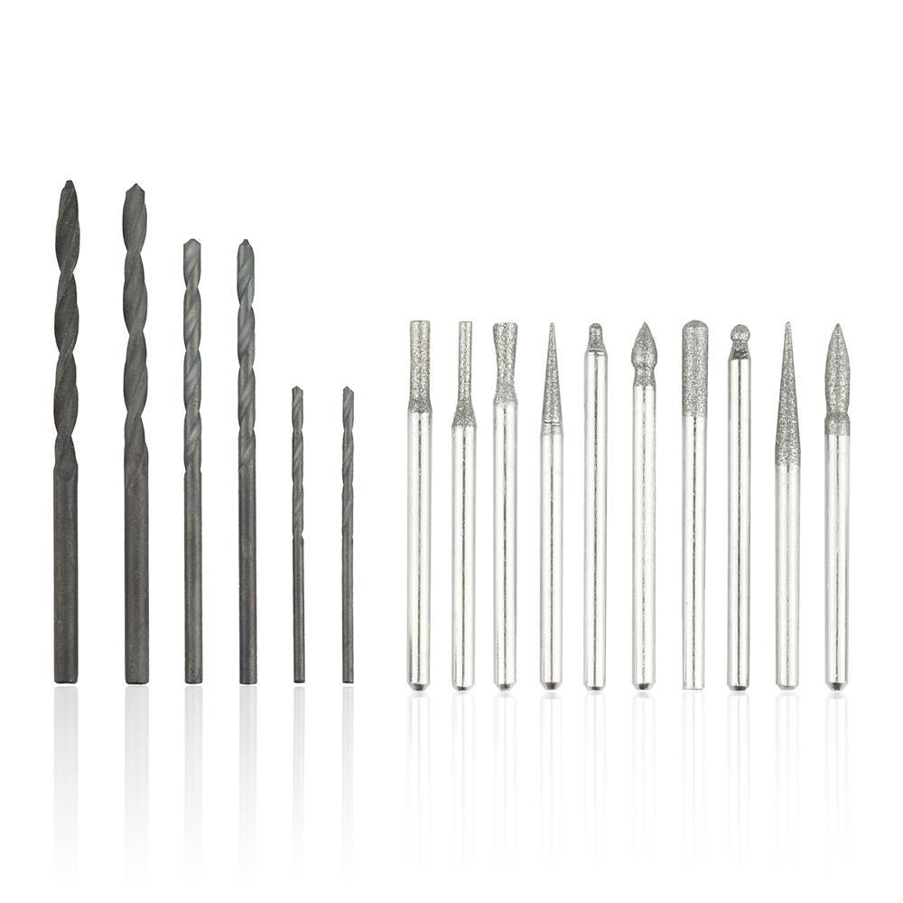 Mini outil rotatif 147 pièces – Kit multifonction haute vitesse pour ponçage, polissage, perçage, gravure bois métal avec disques, brosses et embouts - 2