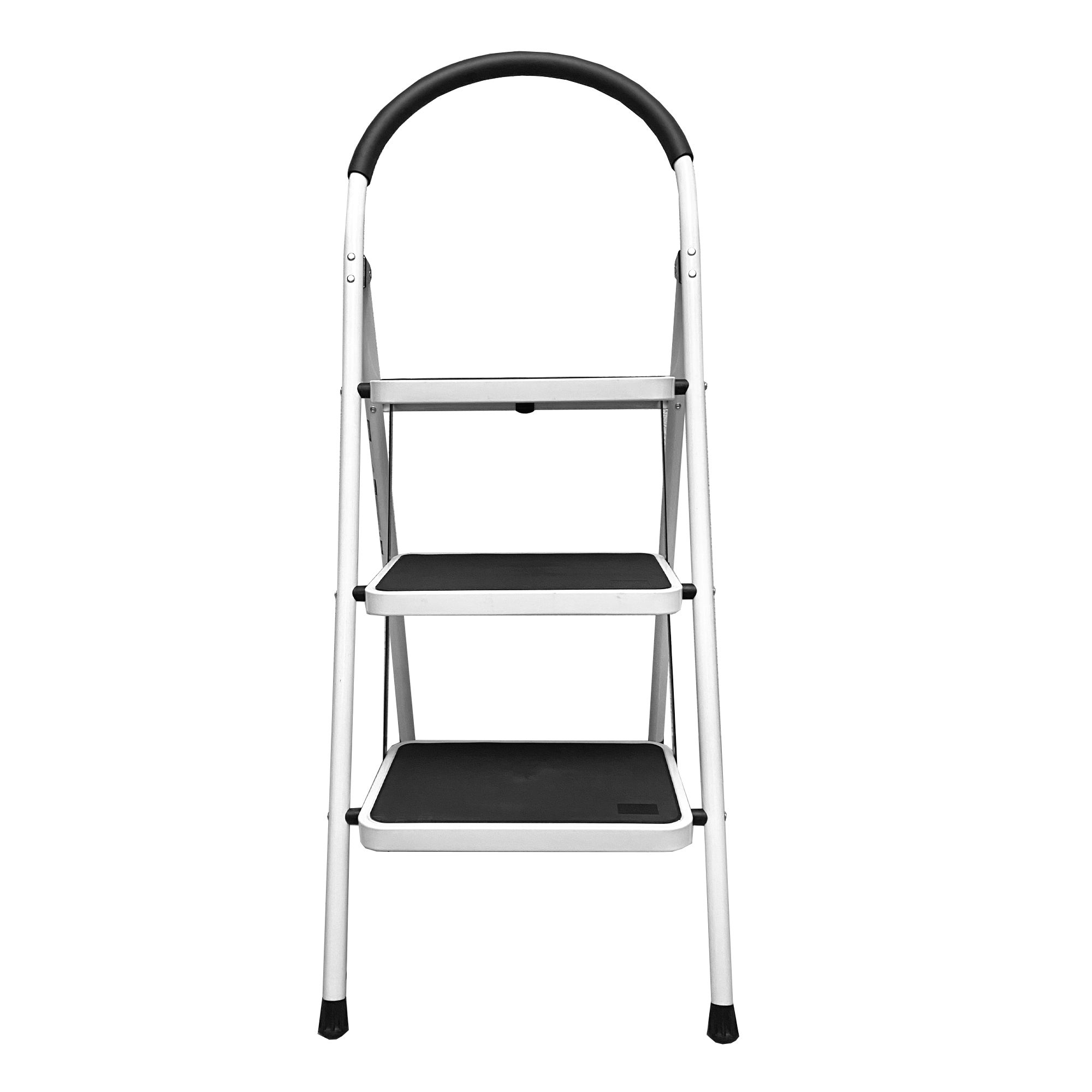 Échelle Pliable Acier Antidérapante 3 Marches 118x48x68 cm Nyana Home | Poignée Ergonomique | Grande Stabilité - 2