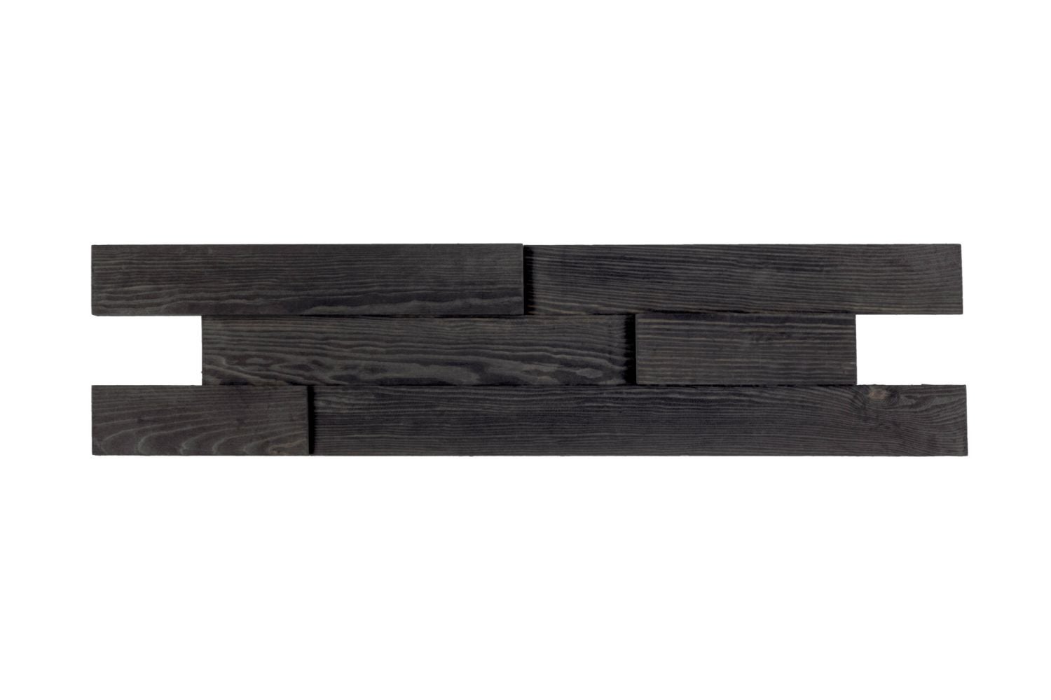 PLAQUETTE DE PAREMENT BOIS TAVOLA CARBON 78 X 19 - PAQUET DE 4 (0,48M²) - 4