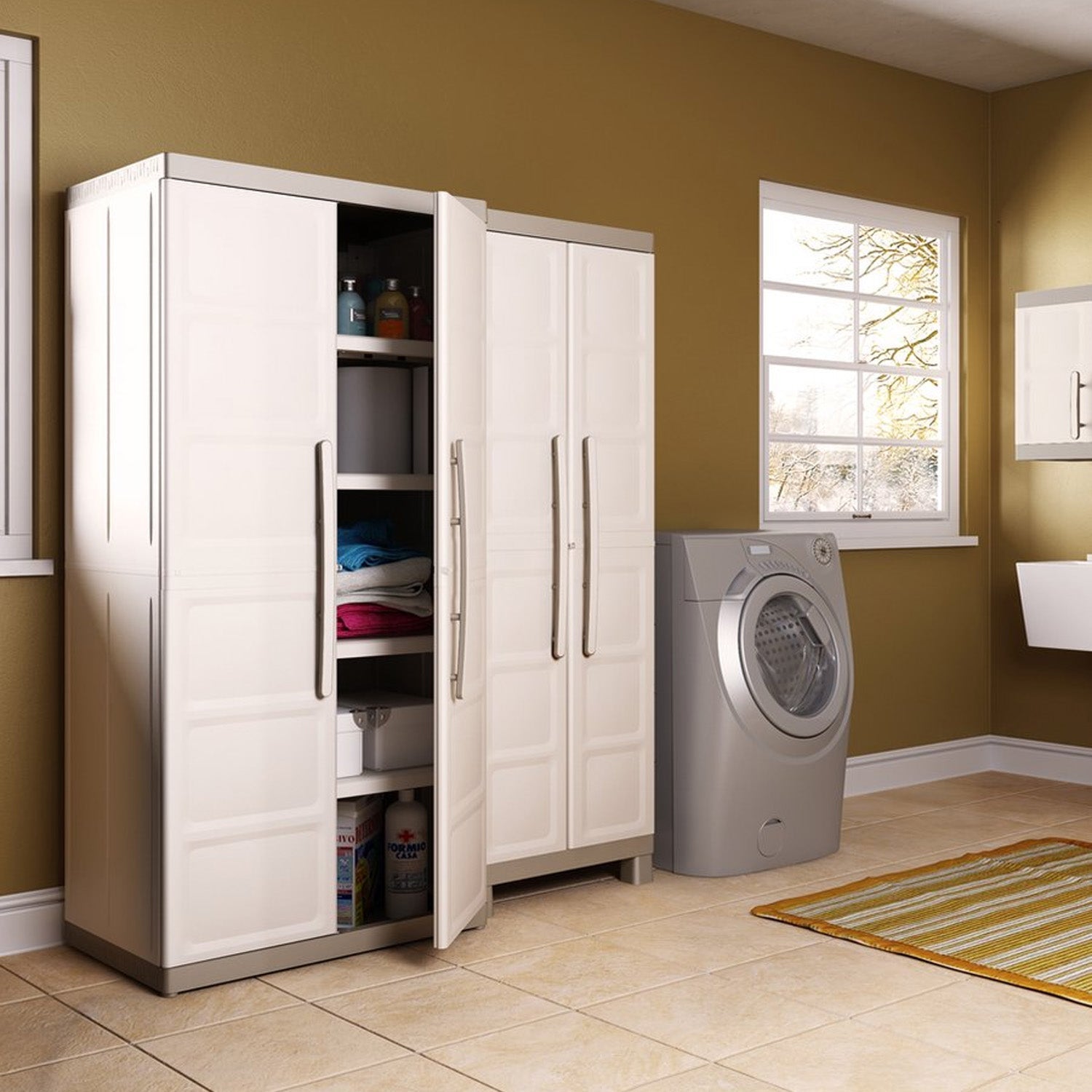 Armoire en résine Exellence XL porte-balai cm 89x54x182 h - 3