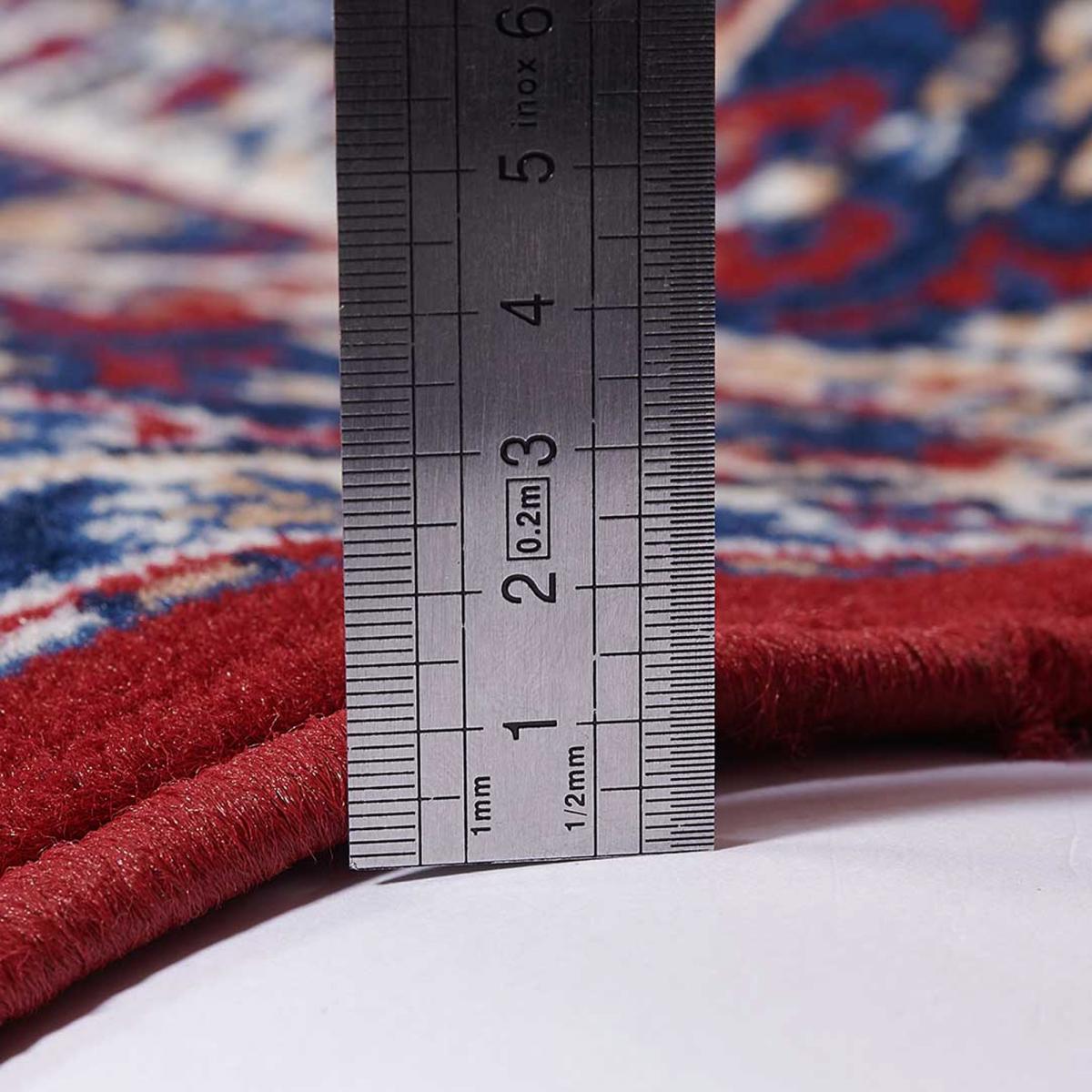 Tapis oriental 160x230 rectangle crème et rouge tissé motif ethnique LYN1 ROSOR - 4