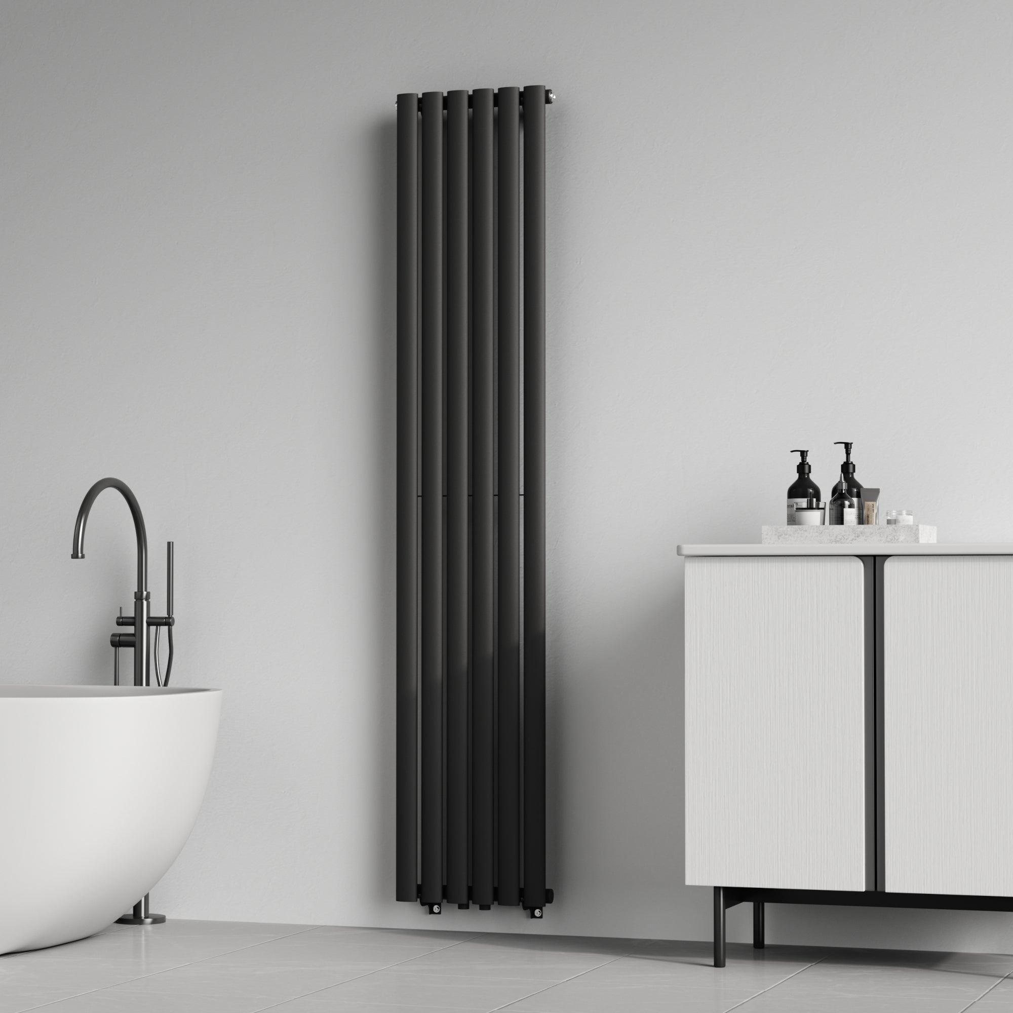 Radiador De Panel Nore De Diseño Doble Capa Plano Acero 60x60 Cm Negro Neuhaus 81039206