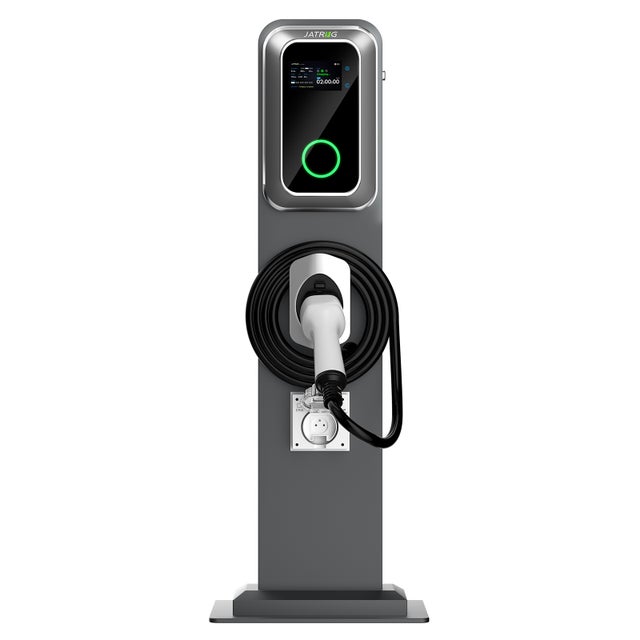 JATRHG K1 kit borne de recharge S1 wallbox 7kw 32A monophase câble 8M véhicules électriques avec Poteau de support +prise renforcée étanche