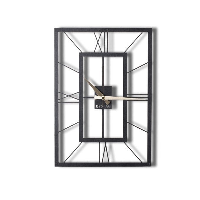 Reloj de pared metal November XL negro 70x49 cm, envío gratuito, Krosi Decor - 4