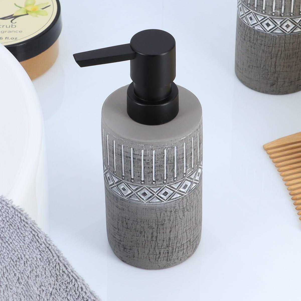 DISTRIBUTEUR A SAVON CIMENT 160 ML - GRIS - Tendance - 2