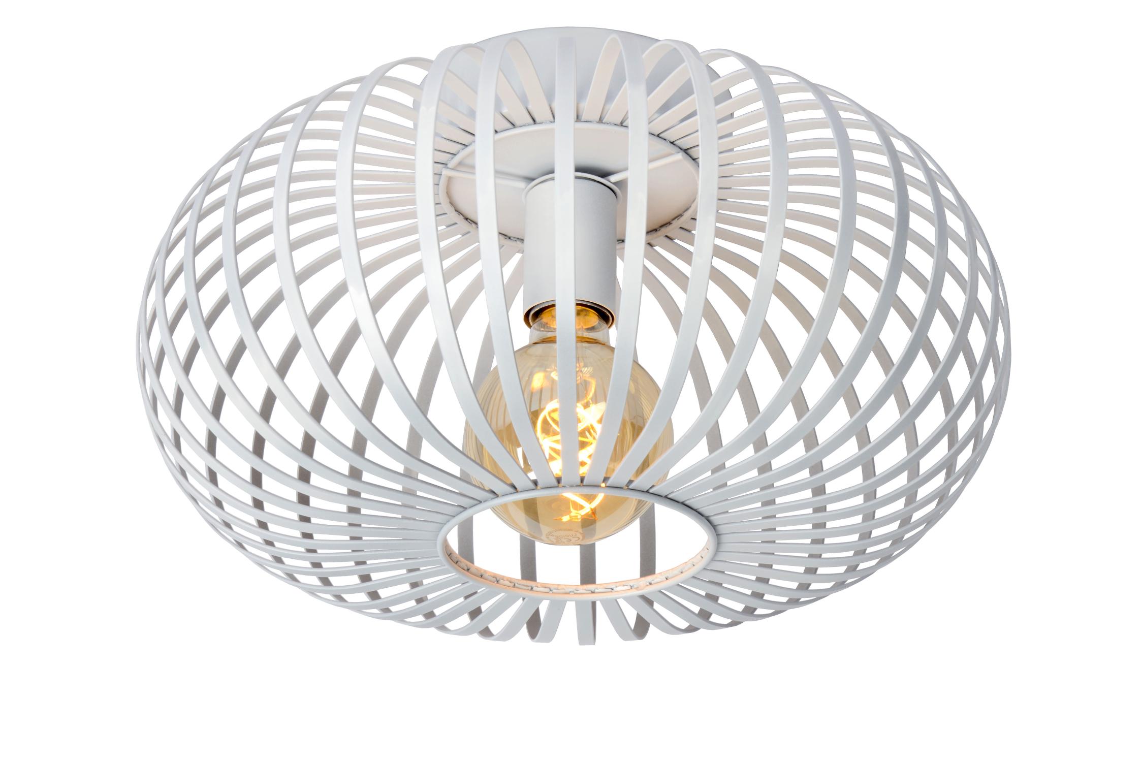 Lampa sufitowa MANUELA biała 1xE27x60W metal wym:23x40x40cm IP20 Lucide