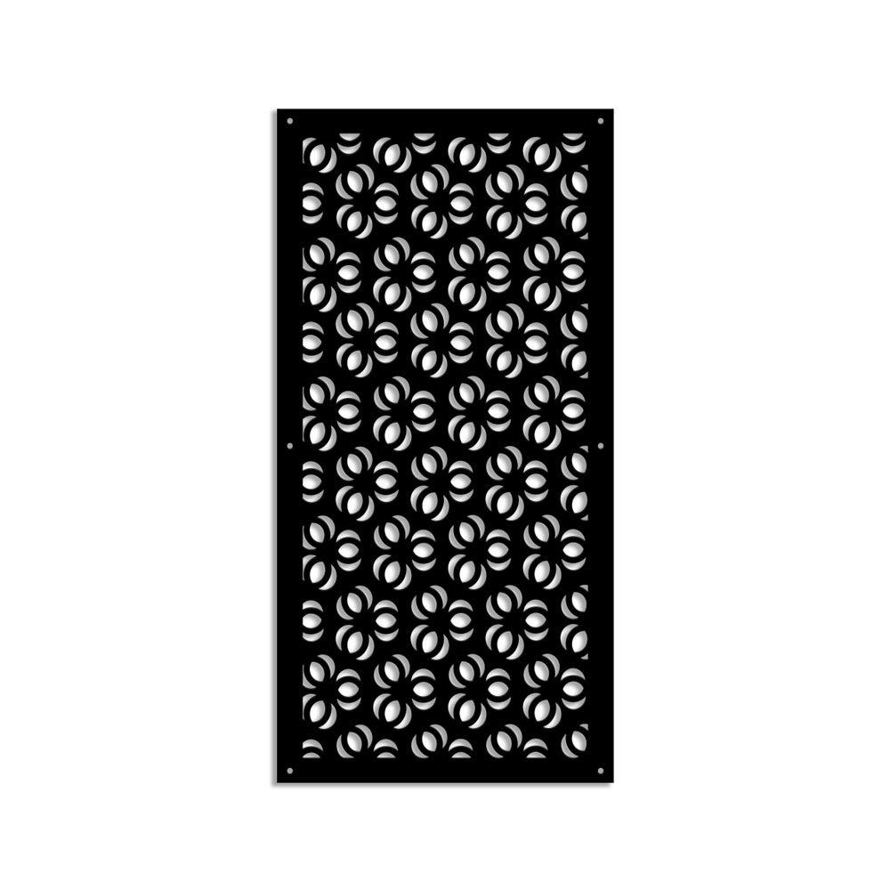 ELLIPSE - Panel perforowany PCV - Markiza przeciwsłoneczna o wymiarach 50x150 cm - Kolor czarny